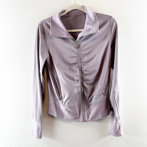 Lululemon Athletica Gather Up Ruched Full Zip Active Jacket Dusty Dawn Purple 6 - Picture 4 of 8